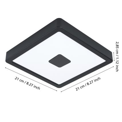 Eglo - LED Plafoniera da esterno LED/17W/230V IP44 nero