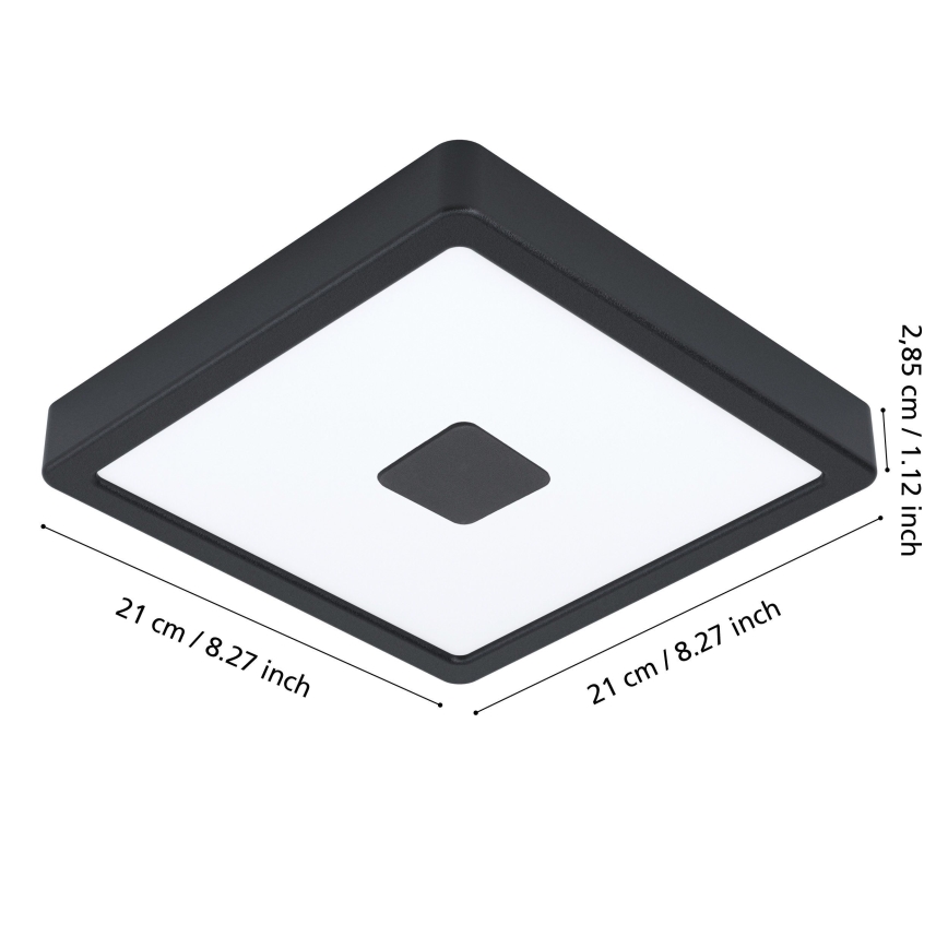 Eglo - LED Plafoniera da esterno LED/17W/230V IP44 nero