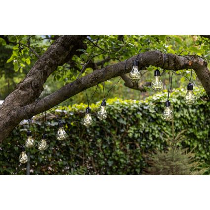 Eglo - Catena decorativa da esterno LED 10xLED/0,06W/3V IP44