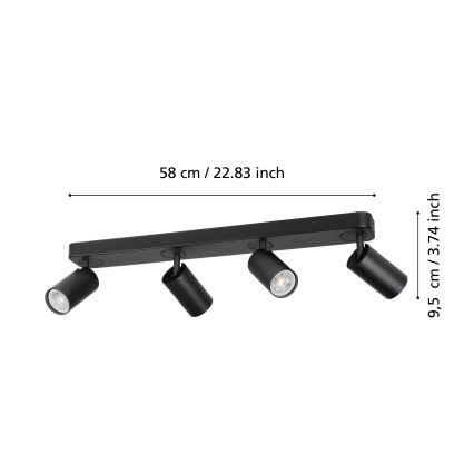 Eglo - Faretto LED RGBW Dimmerabile 4xGU10/4,9W/230V