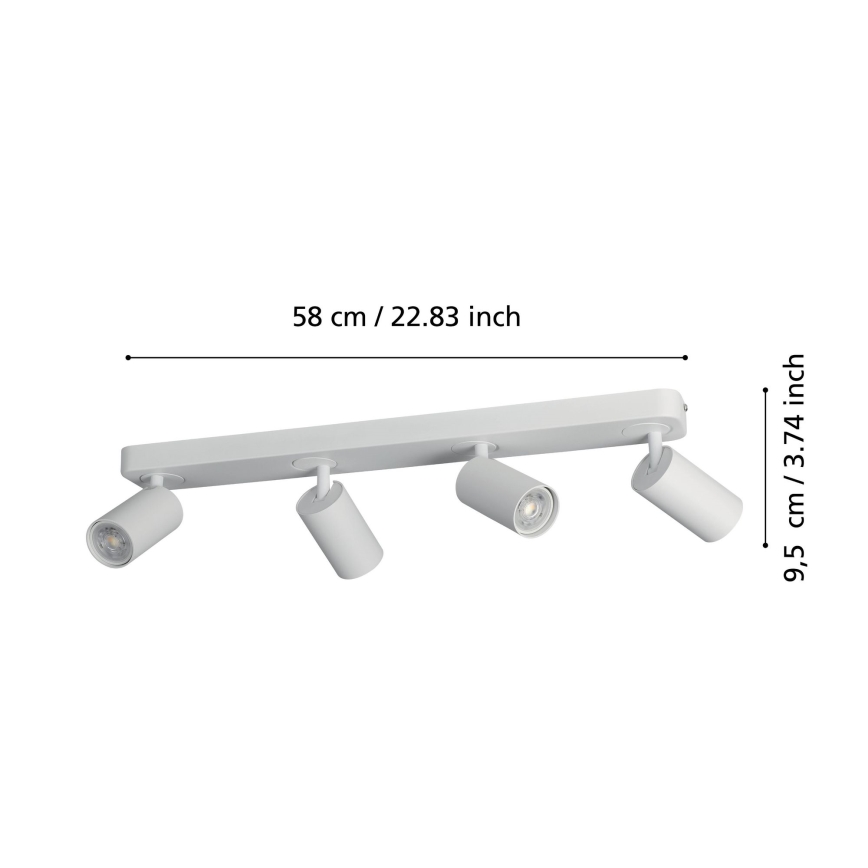 Eglo - Faretto LED RGBW Dimmerabile 4xGU10/4,9W/230V