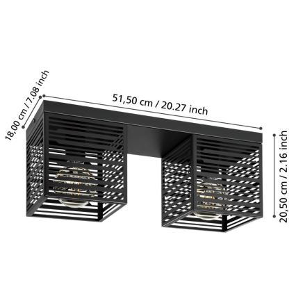 Eglo - Plafoniera 2xE27/40W/230V