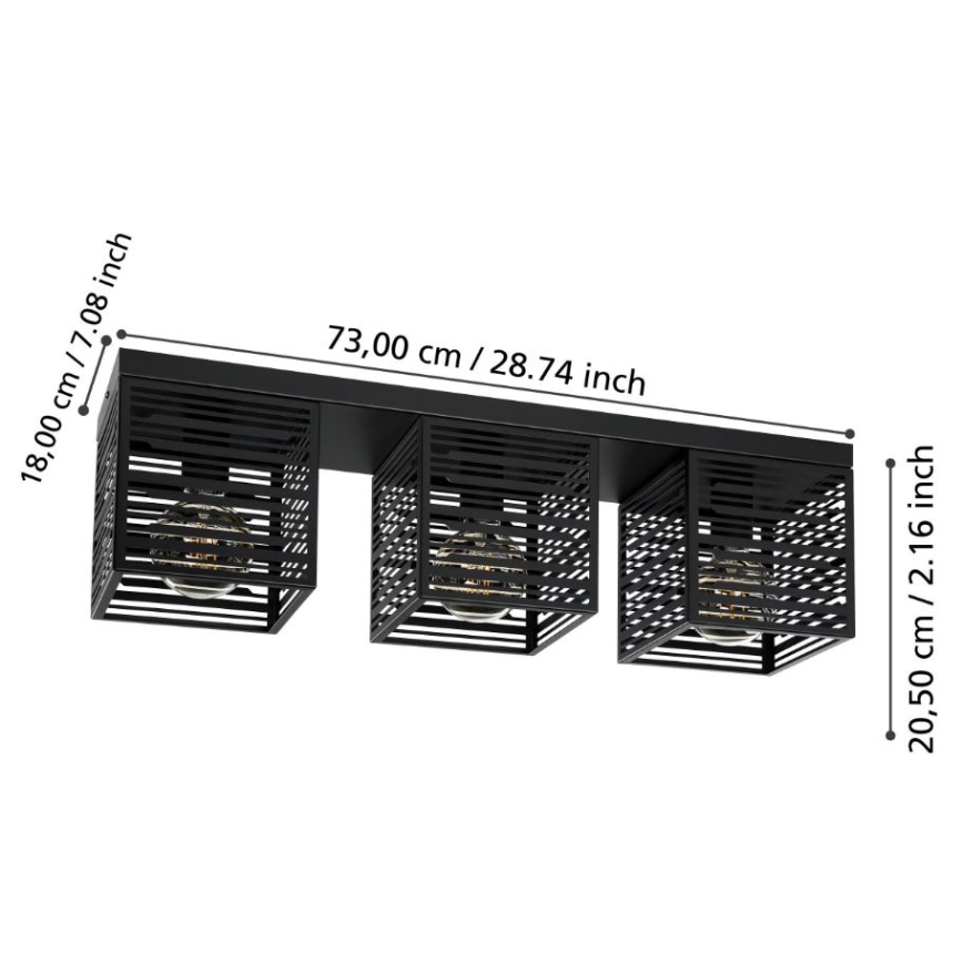 Eglo - Plafoniera 3xE27/40W/230V