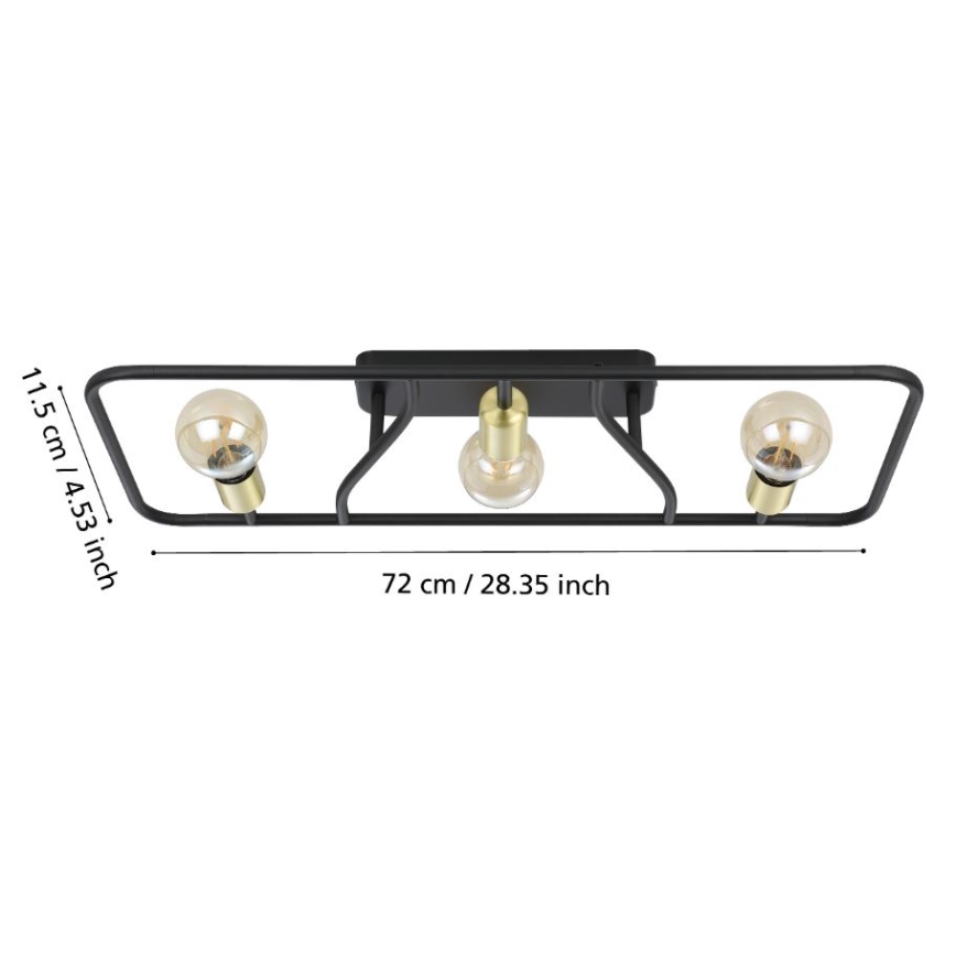 Eglo - Deckenleuchte 3xE27/40W/230V