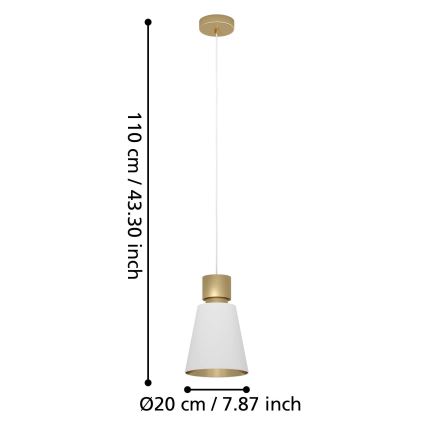 Eglo - Lampadario a sospensione con filo 1xE27/40W/230V