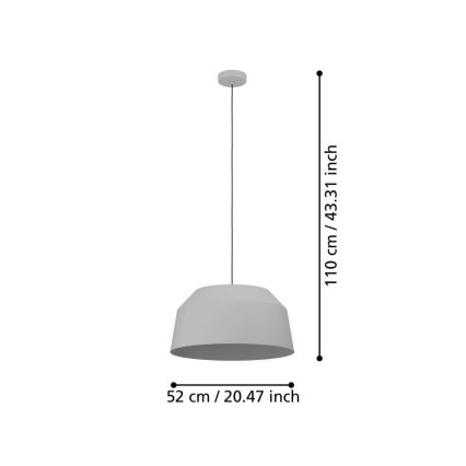 Eglo - Lampadario a sospensione con filo 1xE27/40W/230V diametro 52 cm