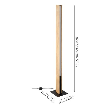 Eglo - Lampadaire RGBW à intensité variable LED/35W/230V 2700-6500K