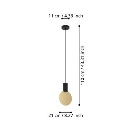 Eglo - Lampadario LED a sospensione con filo 1xGU10/4,5W/230V 3000K