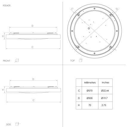 Eglo -LED RGBW Plafoniera dimmerabile LED/34,5W/230V