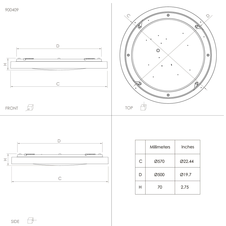 Eglo -LED RGBW Plafoniera dimmerabile LED/34,5W/230V