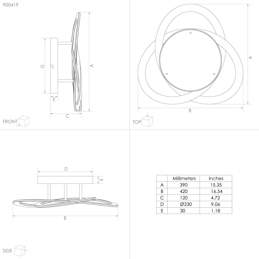 Eglo - Plafoniera LED LED/35W/230V