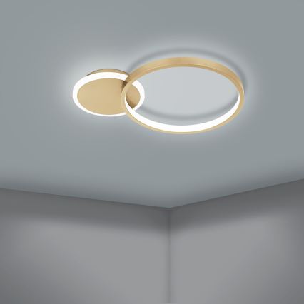 Eglo - Plafoniera LED Dimmerabile LED/15W/230V oro + telecomando