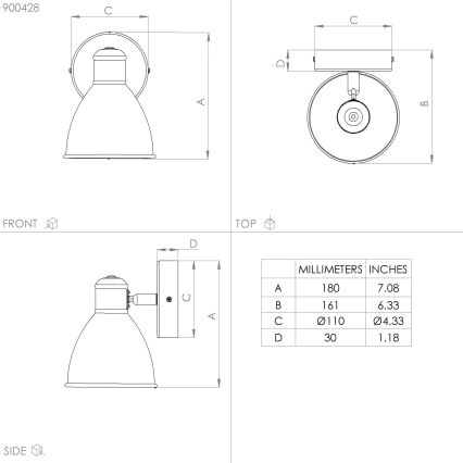 Eglo - Applique a LED da esterno 1xGU10/3W/230V IP44
