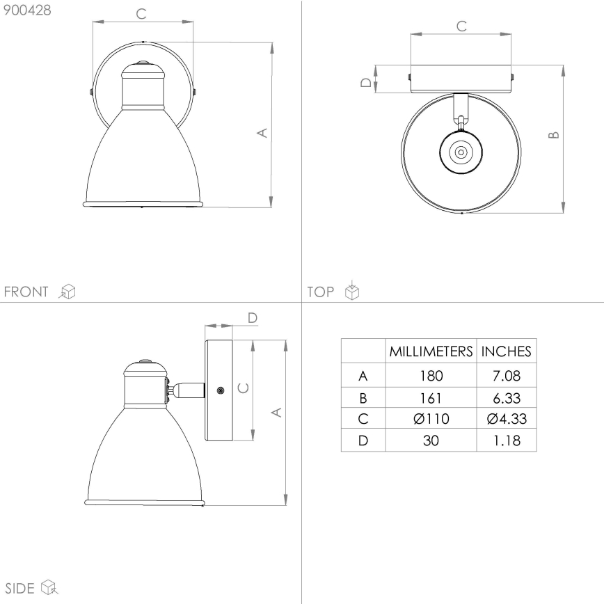 Eglo - Applique salle de bain LED 1xGU10/3W/230V IP44