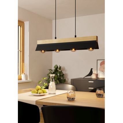 Eglo - Lampadario a sospensione con filo 4xE27/40W/230V