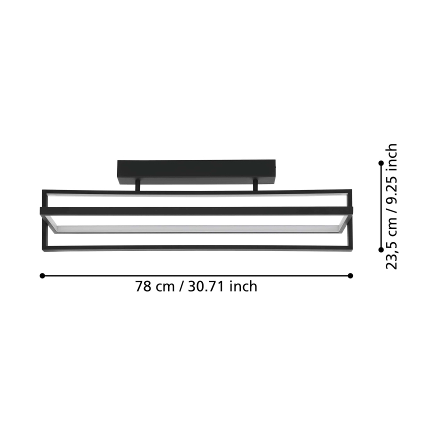 Eglo - Plafoniera LED dimmerabile SIBERIA LED/34W/230V + telecomando