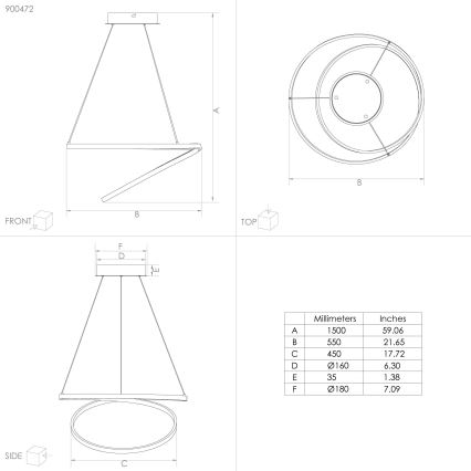 Eglo - Lampadario LED a sospensione con filo LED/36W/230V