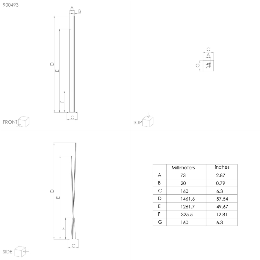 Eglo - Lampadaire LED/24W/230V