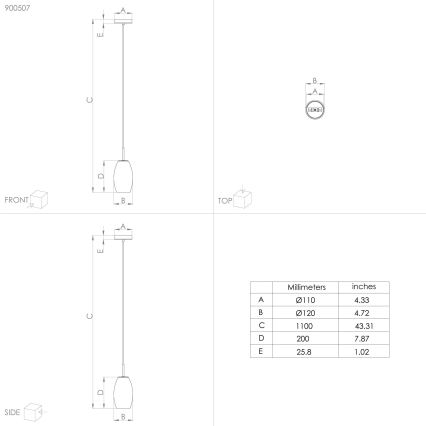 Eglo - Lampadario a sospensione con filo 1xE27/40W/230V