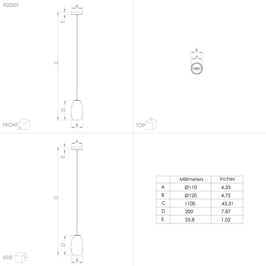 Eglo - Lampadario a sospensione con filo 1xE27/40W/230V