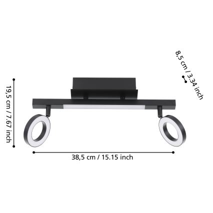 Eglo - Lampada da incasso LED 2xLED/3,2W/230V + LED/3,3W