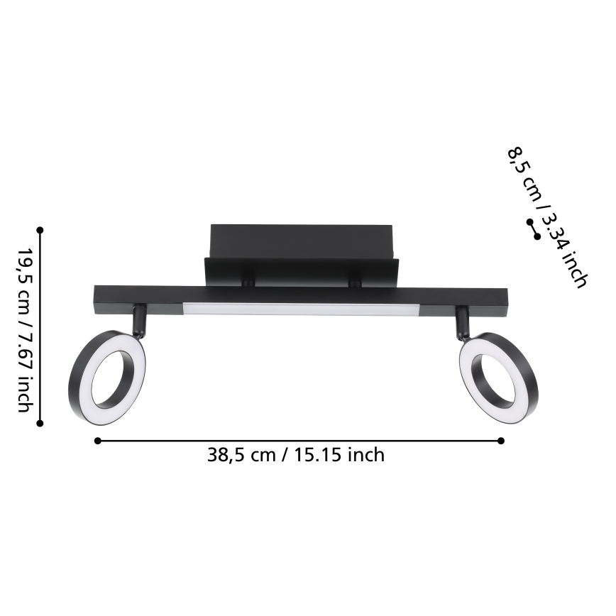Eglo - Lampada da incasso LED 2xLED/3,2W/230V + LED/3,3W