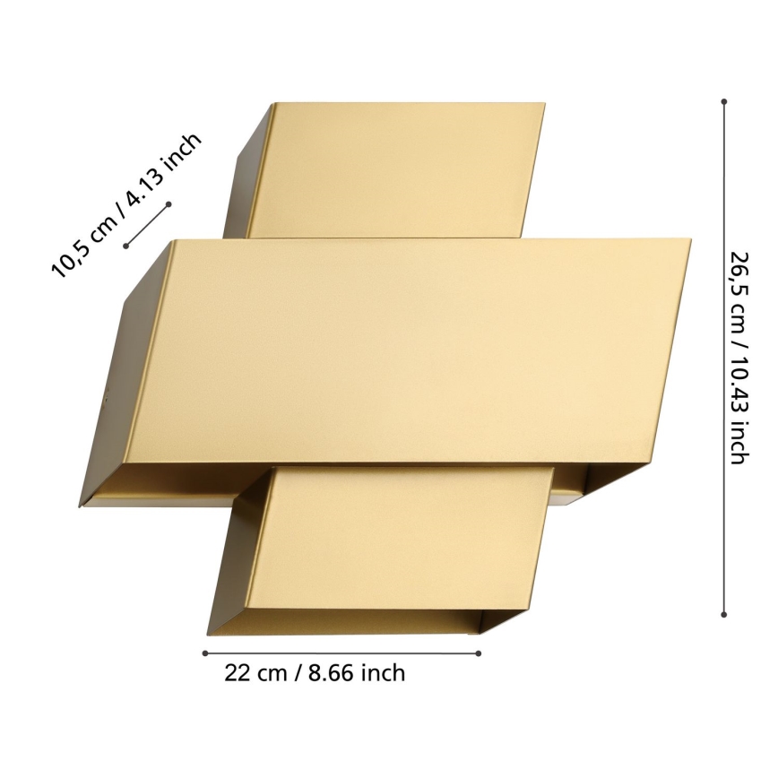 Eglo - Applique 1xE27/40W/230V oro