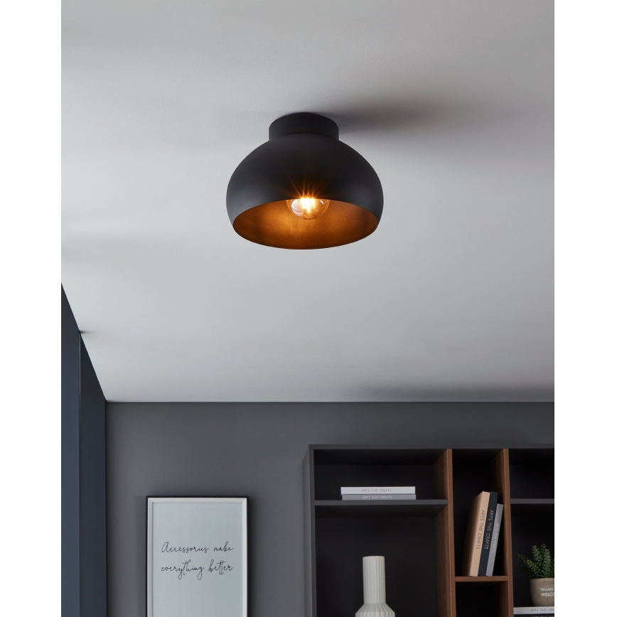 Eglo - Deckenleuchte 1xE27/40W/230V schwarz