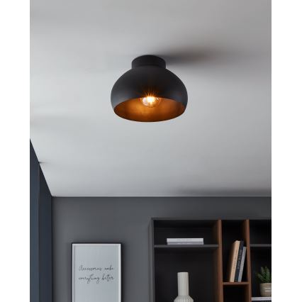 Eglo - Plafoniera 1xE27/40W/230V nero
