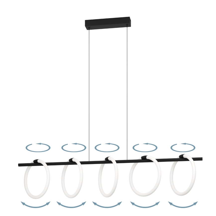 Eglo - Suspension filaire 5xLED/7W/230V