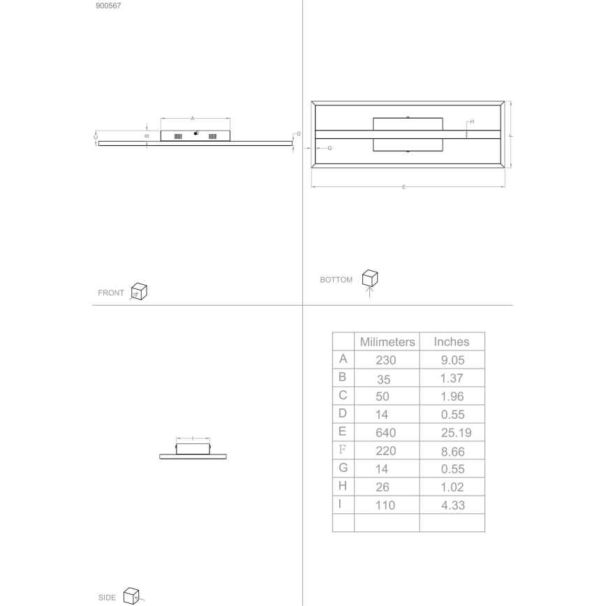 Eglo – Dimmbare LED-RGBW-Deckenleuchte LED/21W/230V 3000-6500K