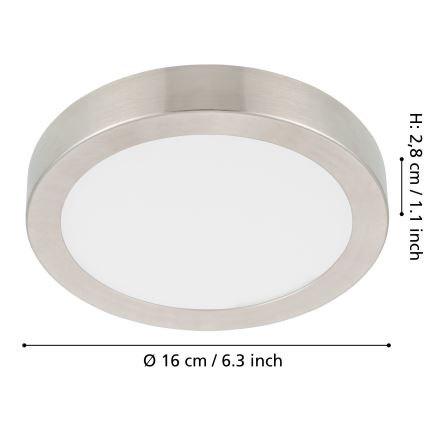 Eglo - Dimmbare LED-Deckenleuchte LED/11W/230V matt Chrom