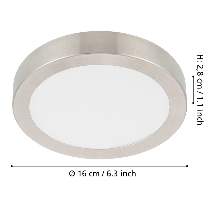 Eglo - Dimmbare LED-Deckenleuchte LED/11W/230V matt Chrom