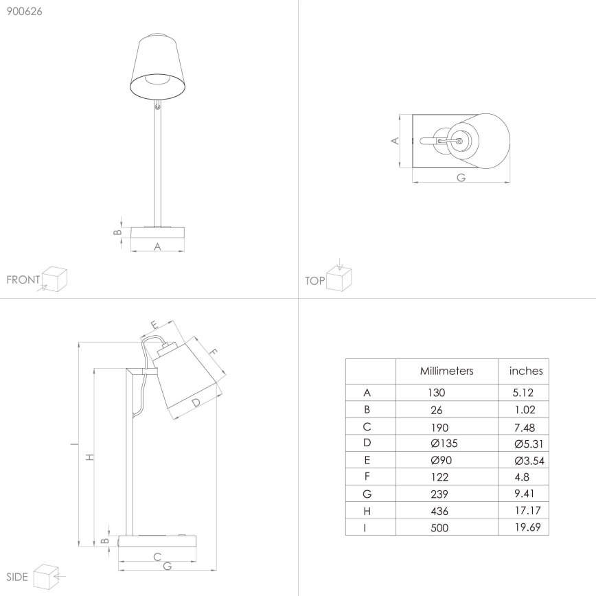Eglo  - Lampada LED dimmerabile con ricarica wireless LED/5,5W/230V