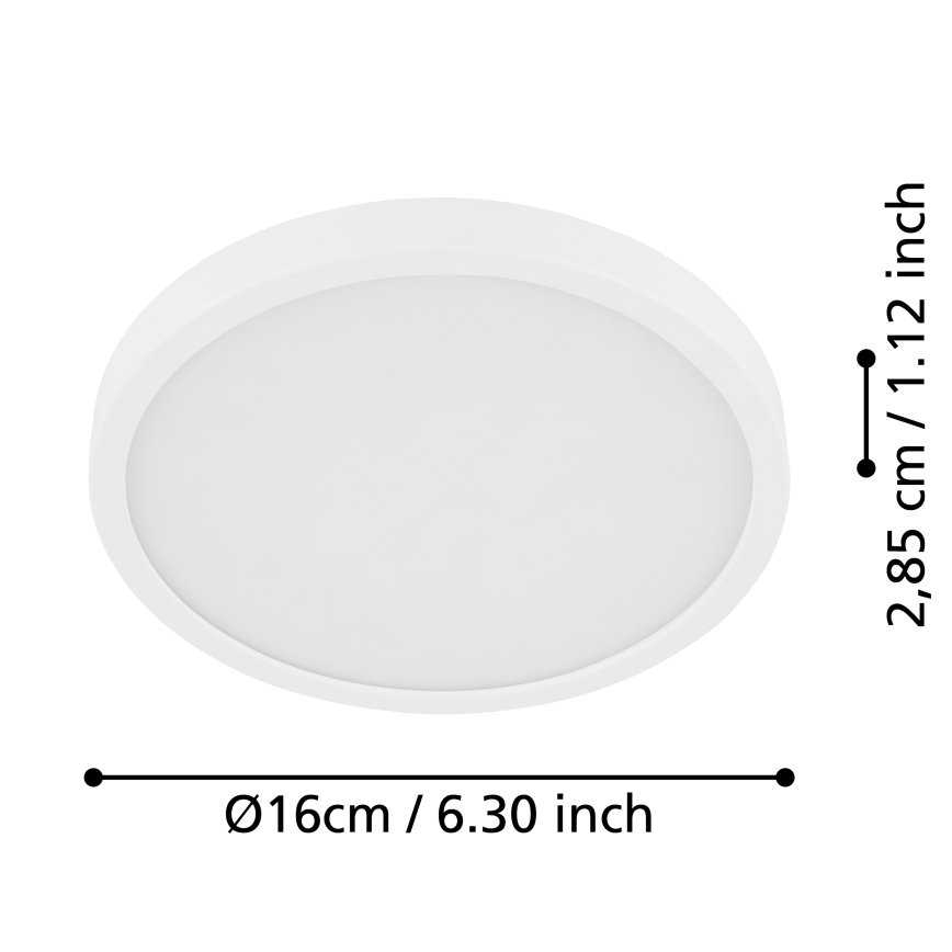 Eglo - Plafoniera da bagno LED/11W/230V IP44 bianca Ø 16 cm