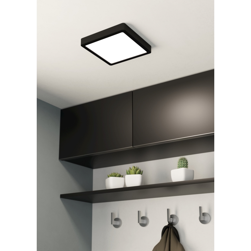 Eglo - Plafoniera LED da bagno LED/17W/230V IP44 nero