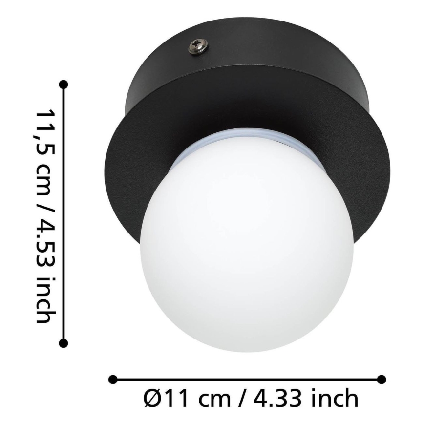 Eglo - Plafoniera LED da bagno LED/3,3W/230V IP44 nero