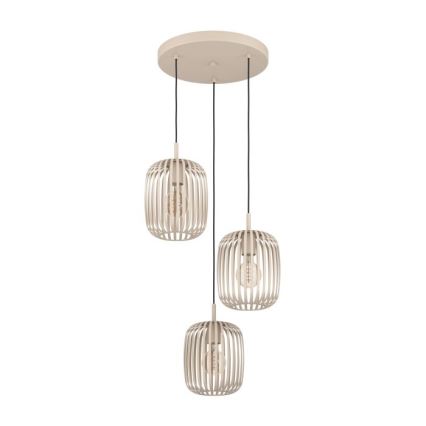 Eglo - Hängeleuchte an Schnur 3xE27/40W/230V beige