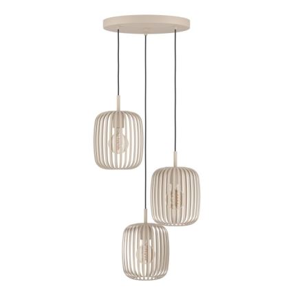 Eglo - Hängeleuchte an Schnur 3xE27/40W/230V beige