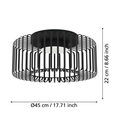 Eglo - Plafonier RGBW à intensité variable LED/22W/230V 2700-6500K