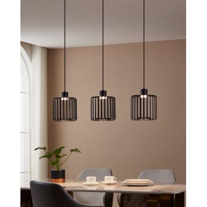 Eglo - LED RGBW Lampadario dimmerabile a sospensione con filo 3xLED/3,7W/230V 2700-6500K