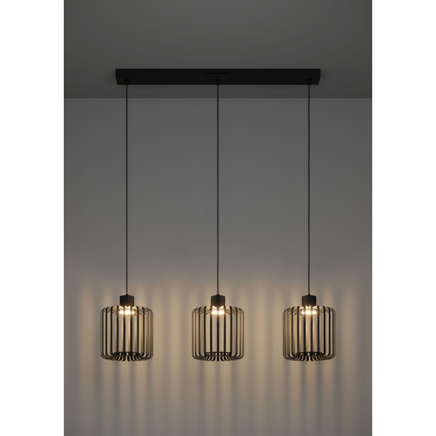 Eglo - LED RGBW Lampadario dimmerabile a sospensione con filo 3xLED/3,7W/230V 2700-6500K