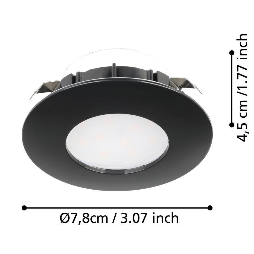 Eglo - SET 3x Lampada LED da incasso per bagni PINEDA LED/4,9W/230V IP44