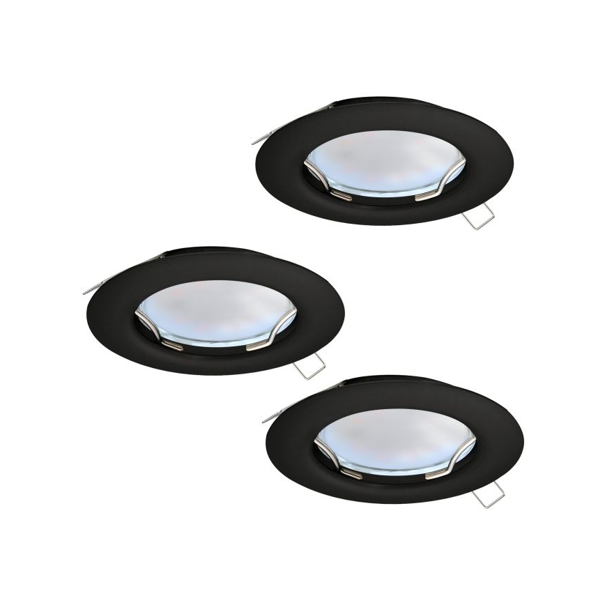 Eglo - SET 3x Luce LED da incasso PENETO 1xGU10/2,8W/230V
