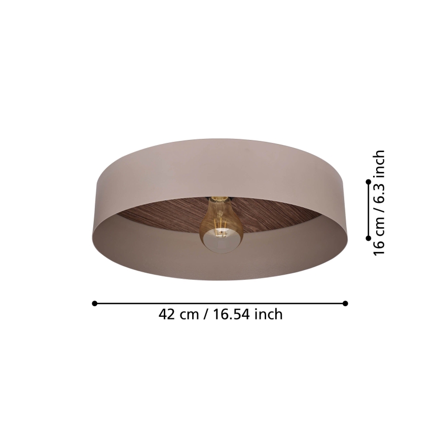 Eglo 900838 - Plafonnier DUAIA 1xE27/40W/230V marron