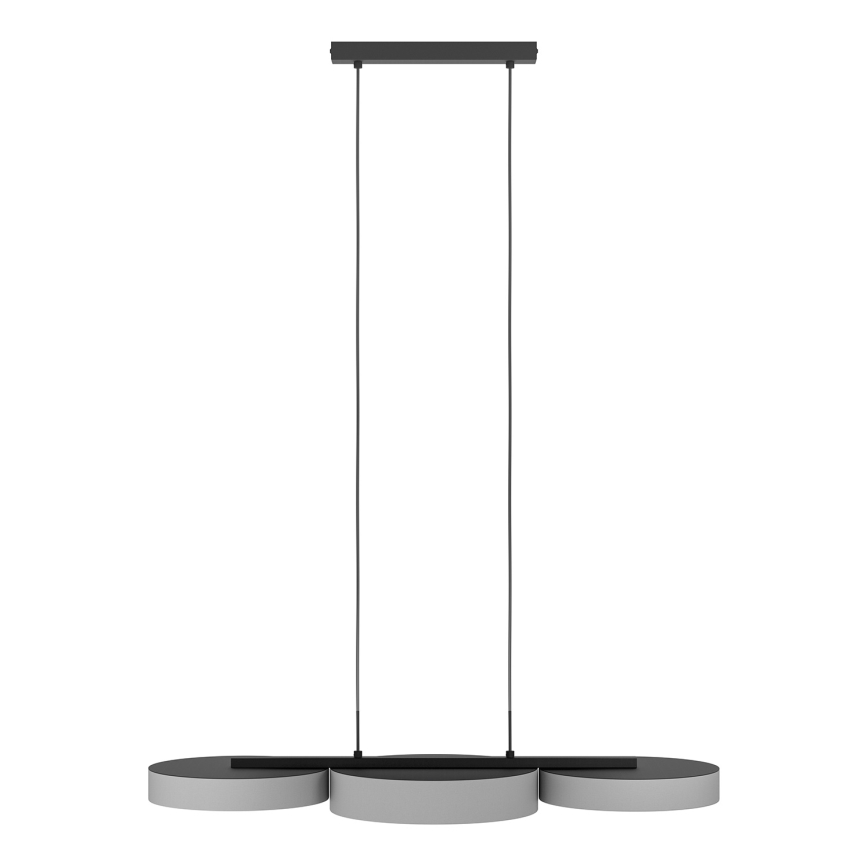 Eglo - LED RGBW Lampadario dimmerabile a sospensione con filo 3xLED/7,5W/230V 2700-6500K grigio