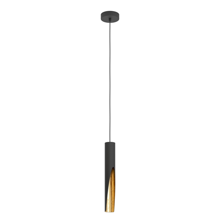 Eglo - Lampadario LED a sospensione con filo 1xGU10/4,5W/230V nero/oro
