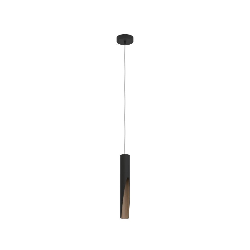 Eglo - Lampadario LED a sospensione con filo 1xGU10/4,5W/230V nero/marrone