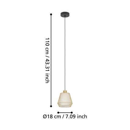 Eglo - Suspension filaire 1xE27/40W/230V