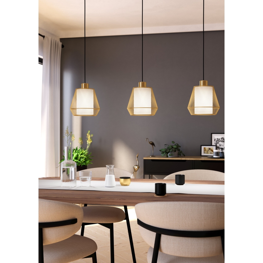 Eglo - Lampadario a sospensione con filo 3xE27/40W/230V